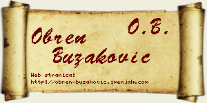Obren Buzaković vizit kartica